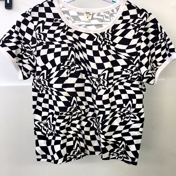 Angel Energy Tops - Angel Energy brand black Butterfly Crop